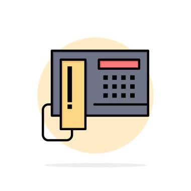 Telefon, Telefon, Cep, Donanım Soyut Daire Arka Plan Düz