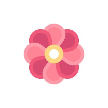 Çiçek, Doğa, Bitki, Bahar Düz Renk Simgesi. Vektör simgesi bann