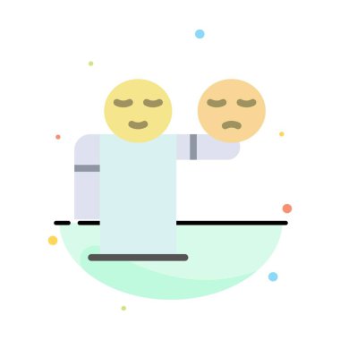 Adam, El, Emojis, Sağlık Soyut Düz Renk Simge Şablon