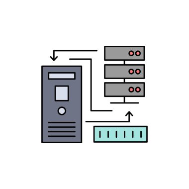 Kombinasyon, veri, veritabanı, elektronik, bilgi Düz Renk 