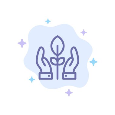 Soyut Bulut Ba'da Koruma, Bitki, El, Enerji Mavisi Simgesi