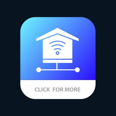 Güvenlik, Internet, Sinyal Mobil Uygulama Düğmesi. Android ve Ios Gl