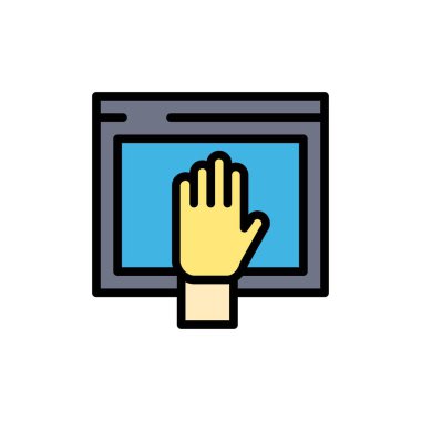 Erişim, İçerik, Ücretsiz, Internet, Açık Düz Renk Simgesi. Vektör i