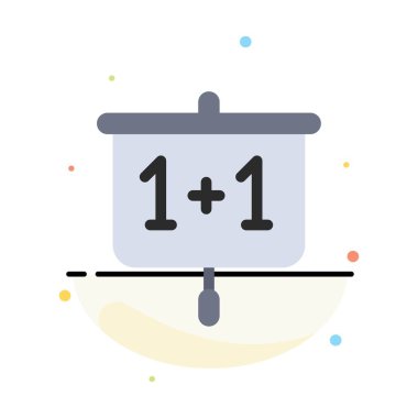 Grafik, Eğitim, Sunum, Okul Soyut Düz Renk Simgesi 