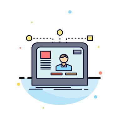 arayüzü, web sitesi, kullanıcı, düzen, tasarım Düz Renk Simge Vektör