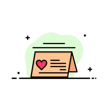 Takvim, Aşk, Evli, Düğün İş Logo Şablonu. Düz Co