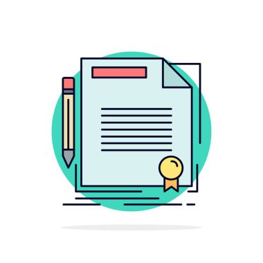 anlaşma, sözleşme, anlaşma, belge, kağıt Düz Renk Simge Vecto