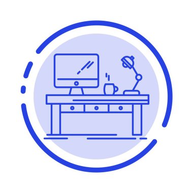 İş yeri, İş yeri, Bilgisayar, Masa, Lamba, Ofis, Masa Mavi Do