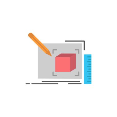 Çizim, Sanat, Kroki, Çizgi, Kalem Düz Renk Simgesi. Vektör simgesi