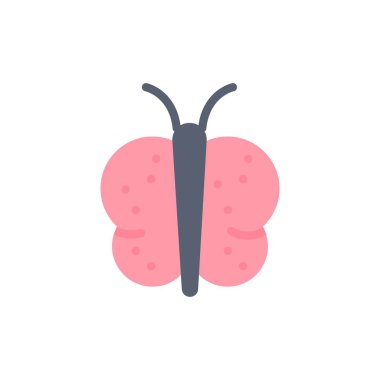 Hayvan, Kelebek, Paskalya, Doğa Yassı Renk Simgesi. Vektör simgesi 