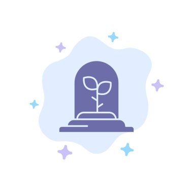 Soyut Bulut Arka Planda Teknoloji, Yaprak, Bitki Mavisi Simgesi