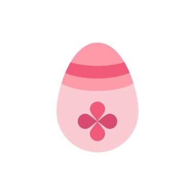 Dekorasyon, Paskalya, Paskalya yumurtası, yumurta düz renk simgesi. Vektör ico