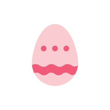 Dekorasyon, Paskalya, Paskalya yumurtası, yumurta düz renk simgesi. Vektör ico