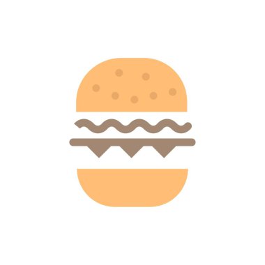 Burger, Yemek, Yemek, Kanada Düz Renk Simgesi. Vektör simgesi afiş T