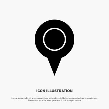 Coğrafi konum, Konum, Harita, Sabit katı Gph Simgesi vektörü