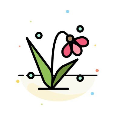 Dekorasyon, Paskalya, bitki, lale soyut düz renk simge Templa