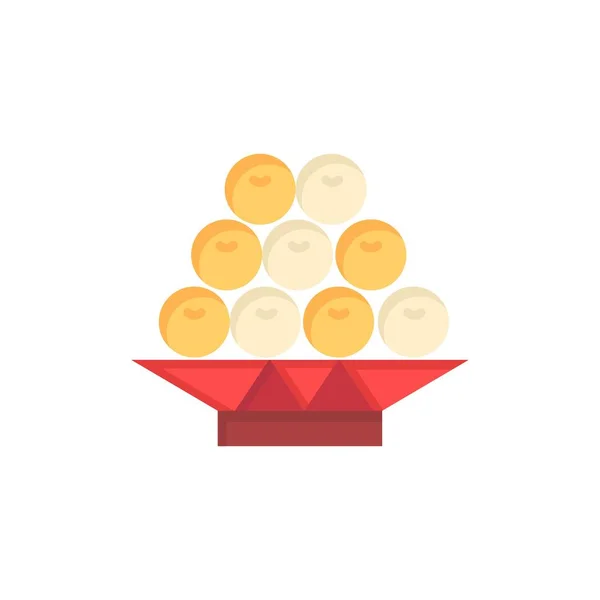 Food, Fruit, China, Chinese  Flat Color Icon. Vector icon banner
