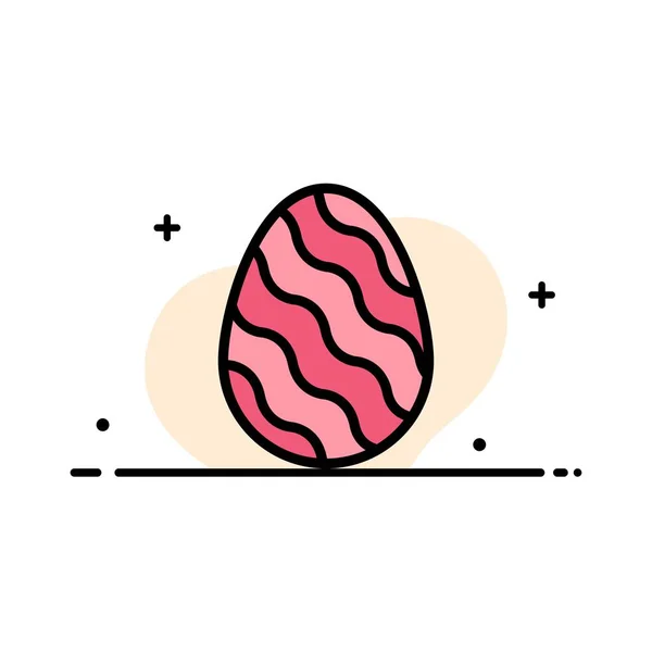 Αυγό Πάσχα Φύση Άνοιξη Business Επίπεδη Γραμμή Γεμάτο Icon Πρότυπο — Διανυσματικό Αρχείο
