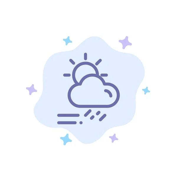 Σύννεφο, ημέρα, βροχερός, σεζόν, μπλε καιρός εικονίδιο σε αφηρημένο σύννεφο B — Διανυσματικό Αρχείο