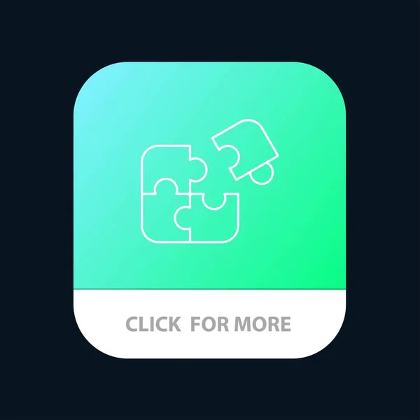 Puzzle, Entreprise, Puzzle, Match, Pièces, Succès Mobile App Butto — Image vectorielle