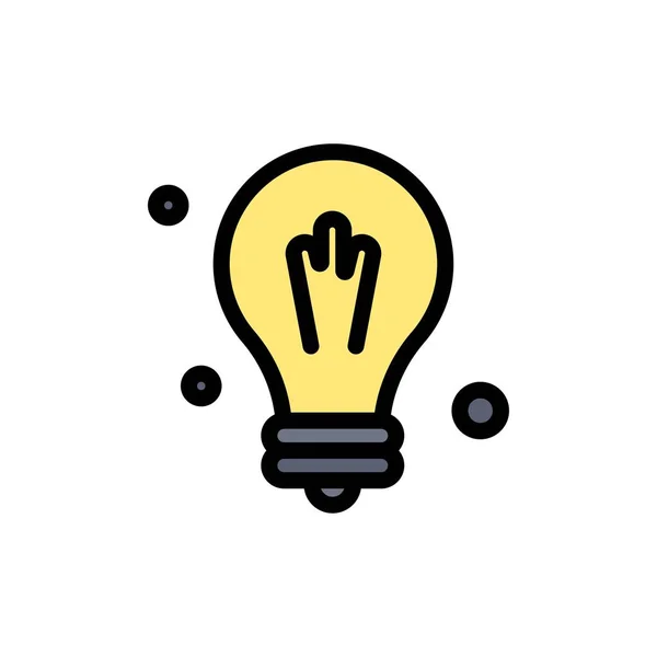 Bulb, idee, Science platte kleur pictogram. Vector Icon banner Templat — Stockvector