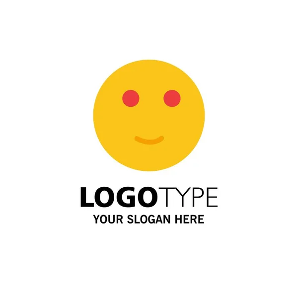 Embaraçado, Emojis, Escola, Study Business Logo Template. Plano — Vetor de Stock