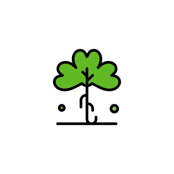 Clover, Green, Ireland, Irish, Plant Business Logo Template. Fla. — Vector de stock
