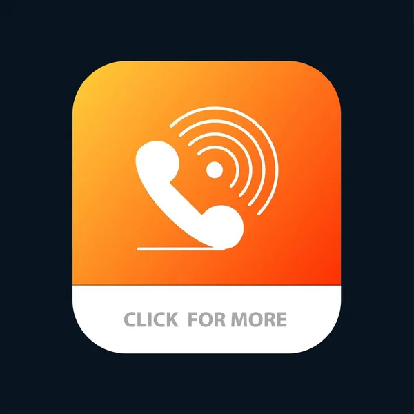 Llamar, Teléfono, Receptor, Anillo, Señales Botón de aplicación móvil. Androide — Vector de stock