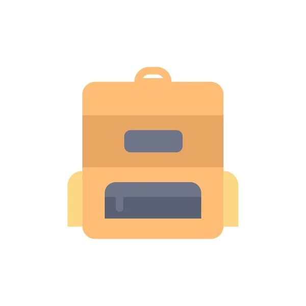 Bolsa, Educación, Bolso escolar Icono de color plano. Banner de icono de vector T — Vector de stock