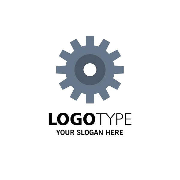 Engranaje, ajuste, rueda, Cogs Business Logo Template. Color plano — Archivo Imágenes Vectoriales