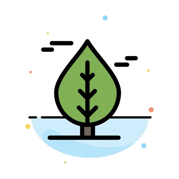 Blad, Canada, plant abstracte platte kleur pictogram sjabloon — Stockvector
