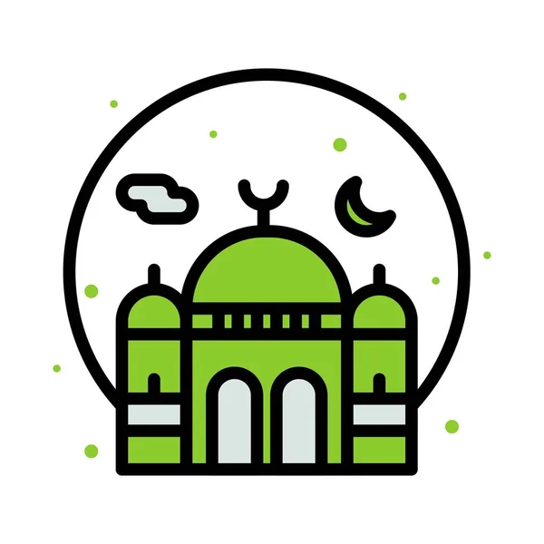 Des icônes du Ramadan. Islam musulman prière et ramadan kareem mince ligne — Image vectorielle