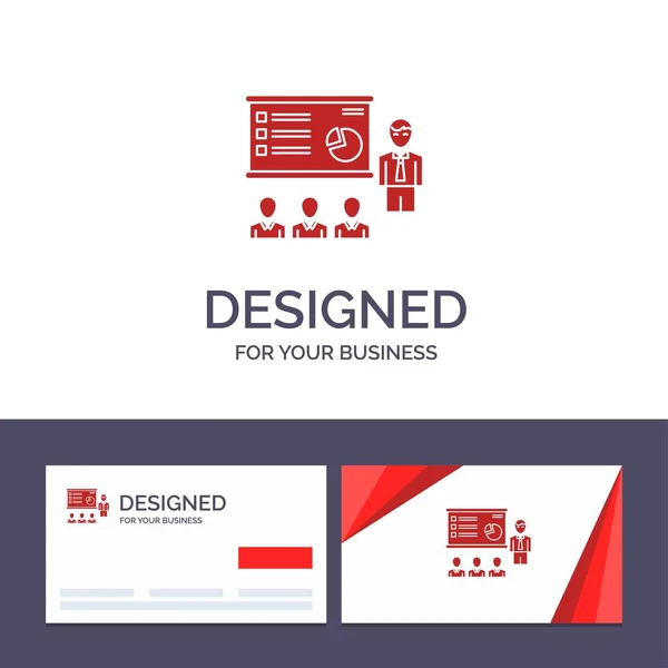 Δημιουργική επαγγελματική κάρτα και λογότυπο πρότυπο παρουσίαση, Analytics — Διανυσματικό Αρχείο
