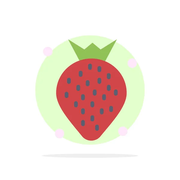 Aardbei, voedsel, fruit, Berry abstracte cirkel achtergrond plat c — Stockvector