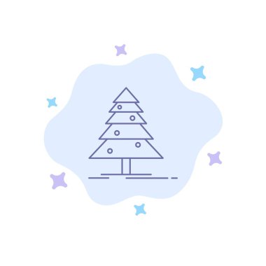 Ağaç, Orman, Noel, Soyut Bulut Backgr Xmas Mavi Simge