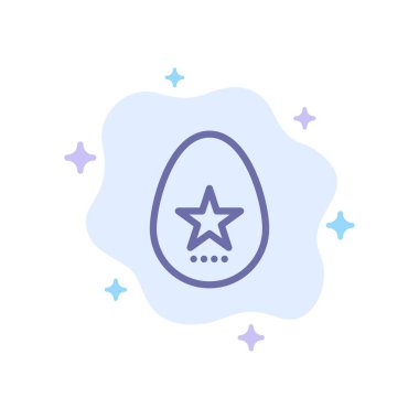 Yumurta, Paskalya, Tatil, Soyut Bulut Backgro Bahar Mavi Simge