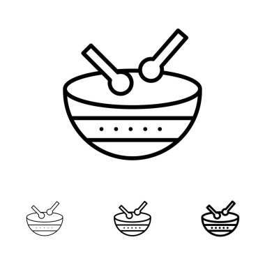 Davul, Enstrüman, İrlandalı, Parade Bold ve ince siyah çizgi simgesi se
