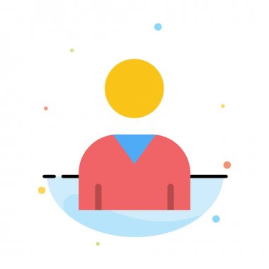 Avatar, Arayüz, Kullanıcı Soyut Düz Renk Simgesi Şablonu