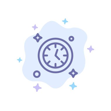 İzle, Saat, Soyut Bulut Arka Planda Saat Mavisi Simgesi