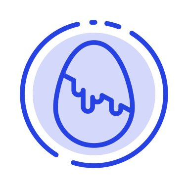 Dekorasyon, Paskalya, Paskalya Yumurtası, Yumurta Mavi Sotted Line Line Simgesi