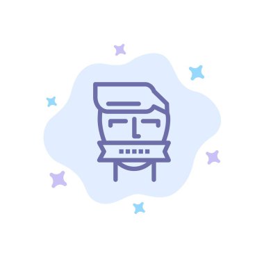 Rehin, Ağız, Rakip, Shut, Terörizm Mavi Simge Soyut 