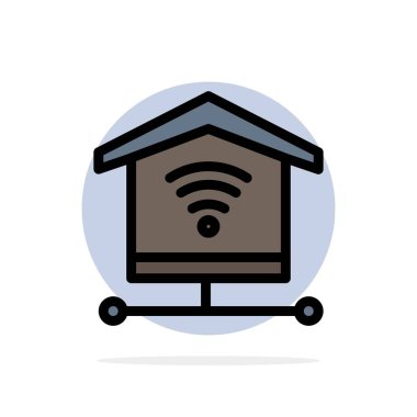 Güvenlik, Internet, Sinyal Soyut Daire Arka Plan Düz renk