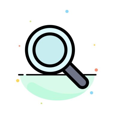 Cam, bak, Büyüteç, arama soyut düz renk simge templat