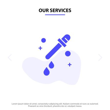 Servis Bırakan, Pipette, Fen Katı Kabartma Simgesi Web Kartımız