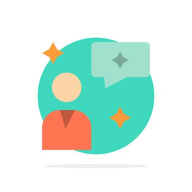 Man Sohbet, Sohbet, Arayüz Soyut Daire Arka Plan Düz co