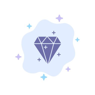 Elmas, Kristal, Başarı, Soyut Bulut Bac Üzerinde Ödül Mavi Simge