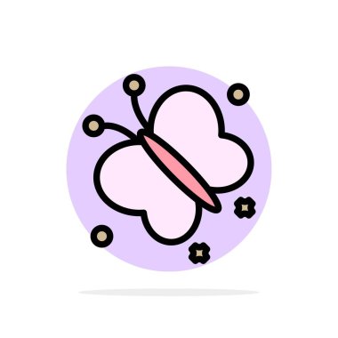 Kelebek, Sinek, Bahar, Güzellik Soyut Daire Arka Plan Düz c