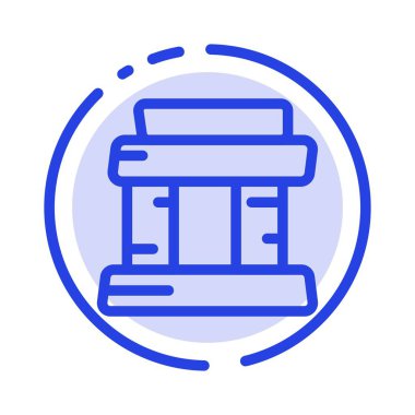 Simge, Paris, Kule Mavi Noktalı Çizgi Simgesi