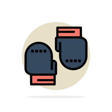 Boks, Eldiven, Eldiven, Koruyucu Soyut Daire Arka Plan Fla