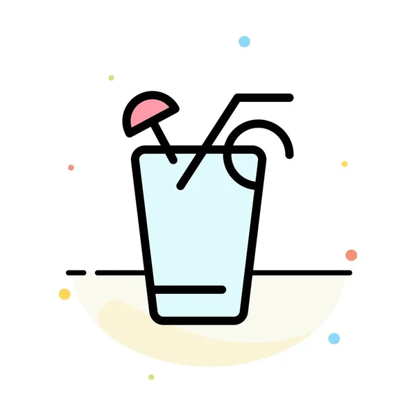 Šťáva, nápoj, jídlo, jarní abstraktní šablona s barevnou ikonou — Stockový vektor